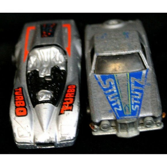 2 VTG Hot Wheels Silver Red Turbo 1984 Car Silver Blue Stutz 1979 Diecast - Picture 2 of 8